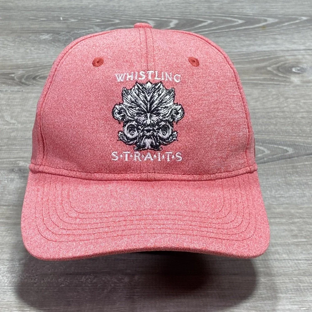Whistling Straits Ahead Hat Cap Strap Back Pink Golf Embroidered Mens‎ One Size